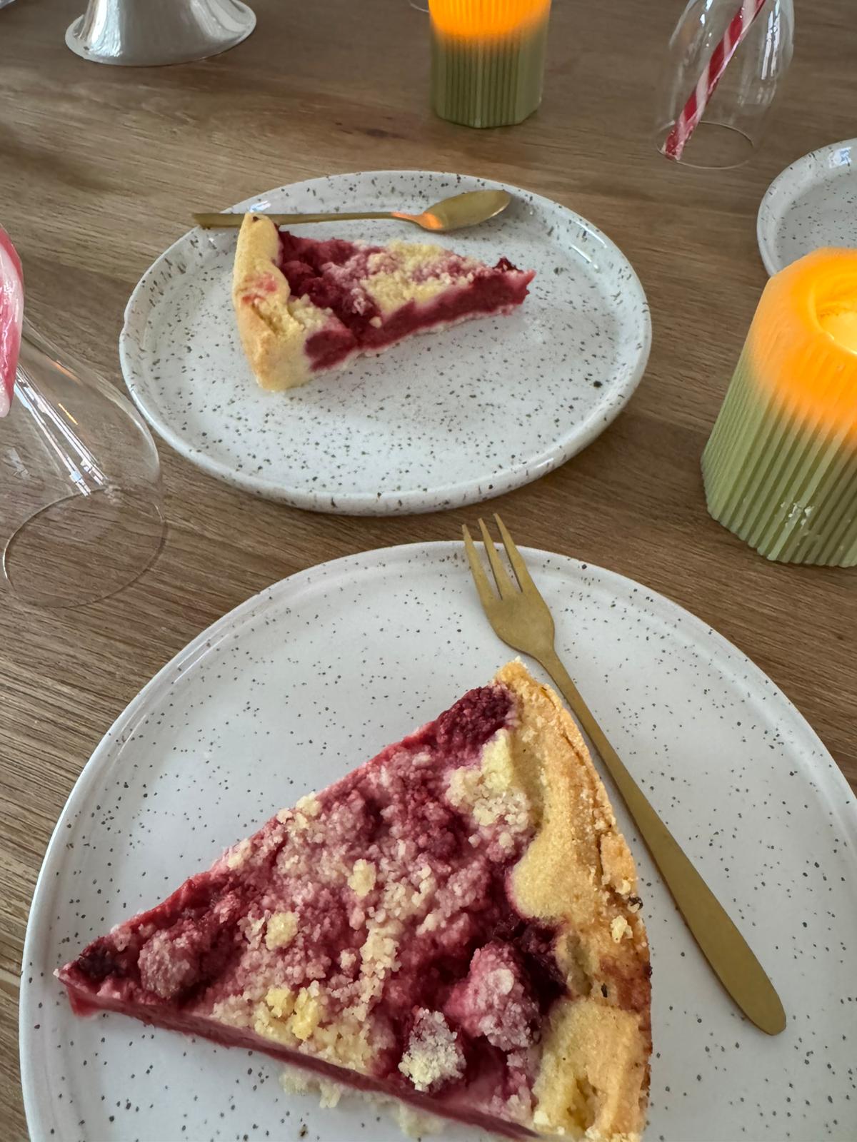 Kerst frambozentaart