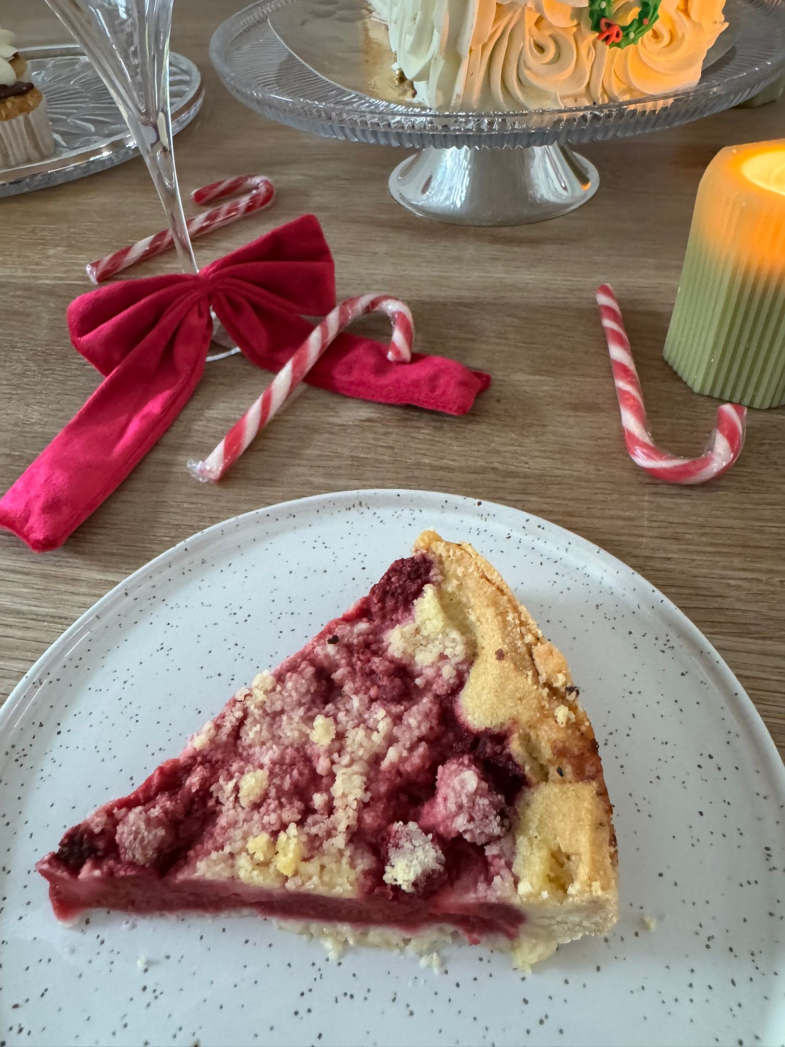 Kerst frambozentaart